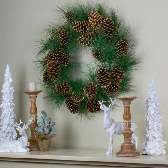 Long Pine Needle And Pinecone Wreath-Kirkland's Home Fashion