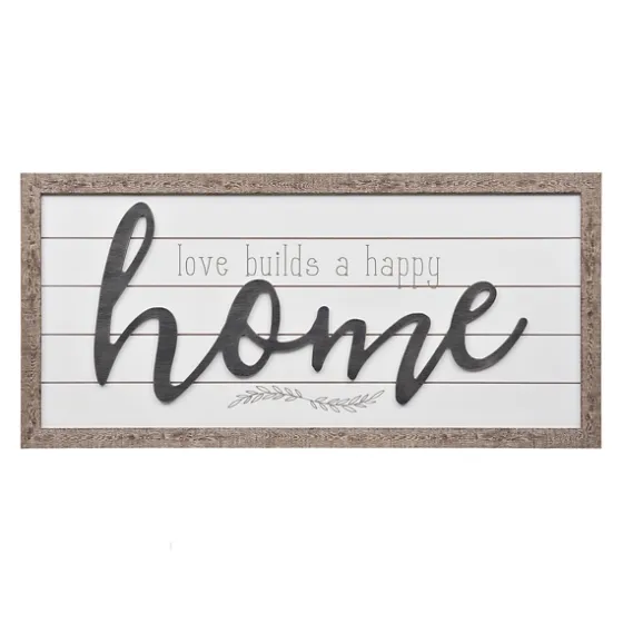 Love Builds A Happy Home Printed Wall Art-Kirkland's Home Fashion