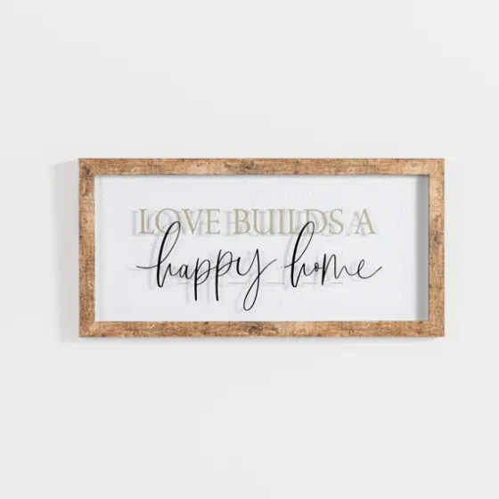 Love Builds A Happy Home Wall Plaque-Kirkland's Home Discount