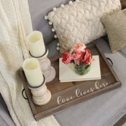 Love Lives Here Wooden Tray-Kirkland's Home Best Sale