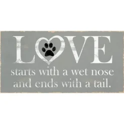 Love Starts With A Wet Nose Canvas Art Print-Kirkland's Home Online