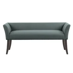 Low Back Flared Nailhead Trim Bench-Kirkland's Home Cheap