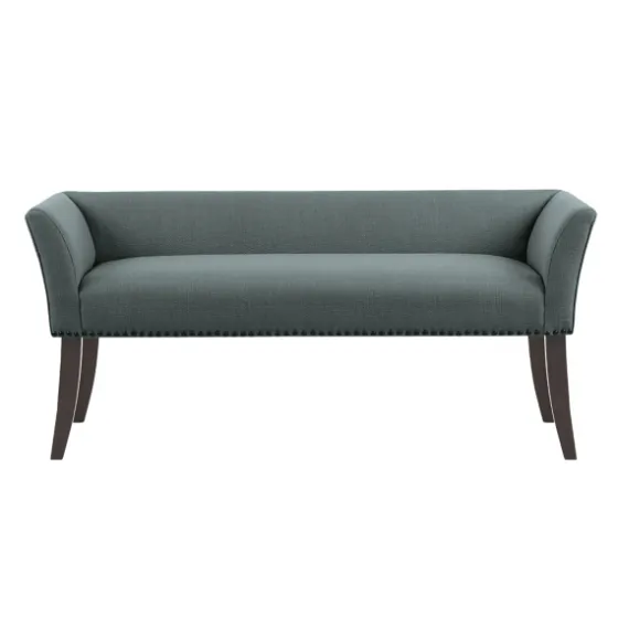 Low Back Flared Nailhead Trim Bench-Kirkland's Home Cheap