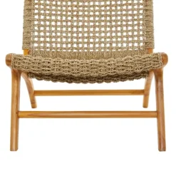 Low Slung Woven Teakwood Accent Chair-Kirkland's Home Best Sale