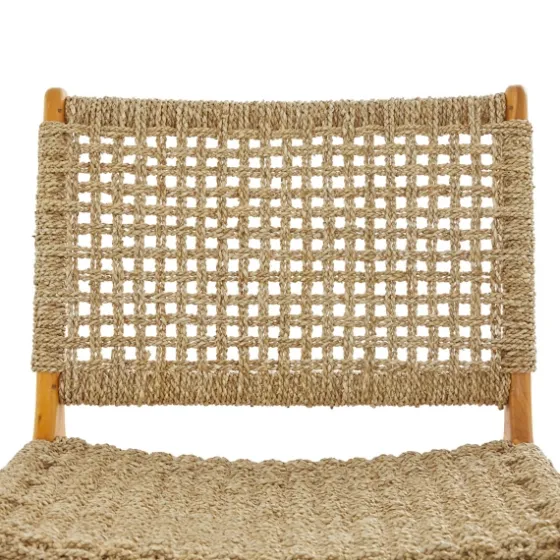 Low Slung Woven Teakwood Accent Chair-Kirkland's Home Best Sale
