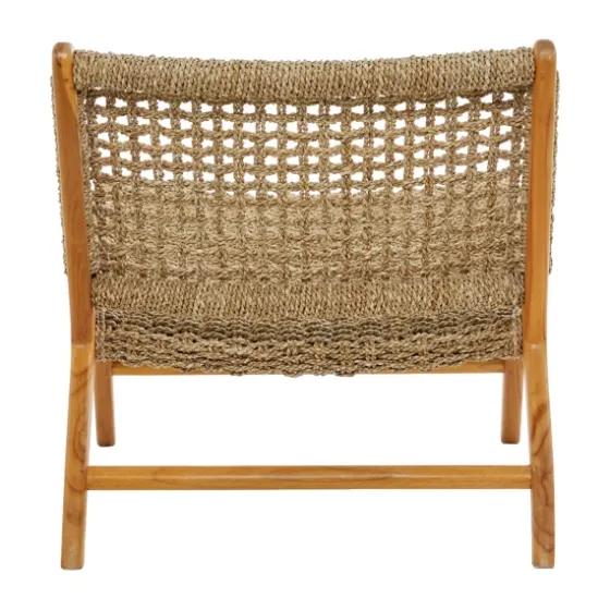 Low Slung Woven Teakwood Accent Chair-Kirkland's Home Best Sale