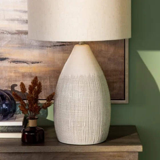 Luca Cream Ceramic Table Lamp-Kirkland's Home Best Sale