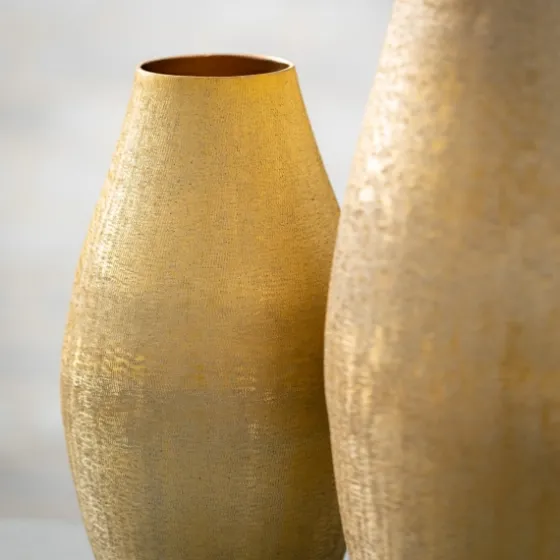 Lustrous Brushed Metal Vases, Set Of 2-Kirkland's Home Outlet