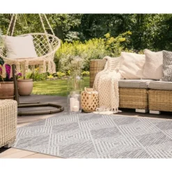 Luxe Diamond Outdoor Area Rug, 7X10-Kirkland's Home Online