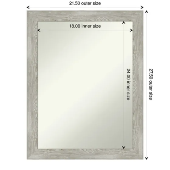 Lyndon Dove Gray Wood Framed Mirror-Kirkland's Home Clearance