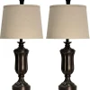 Madison Bronze Table Lamps, Set Of 2-Kirkland's Home Clearance