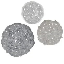 Madison Park Iron Feathers Wall Plaques, Set Of 3-Kirkland's Home Clearance