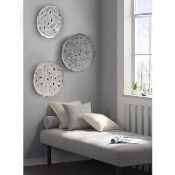 Madison Park Iron Feathers Wall Plaques, Set Of 3-Kirkland's Home Clearance