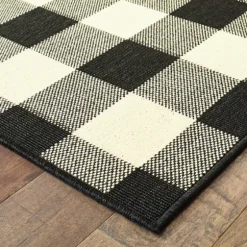Madura Buffalo Check Outdoor Area Rug, 3X5-Kirkland's Home Sale