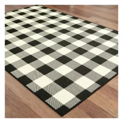 Madura Buffalo Check Outdoor Area Rug, 6X9-Kirkland's Home Cheap