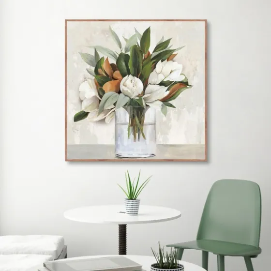Magnolia Bouquet Framed Canvas Art Print-Kirkland's Home Outlet