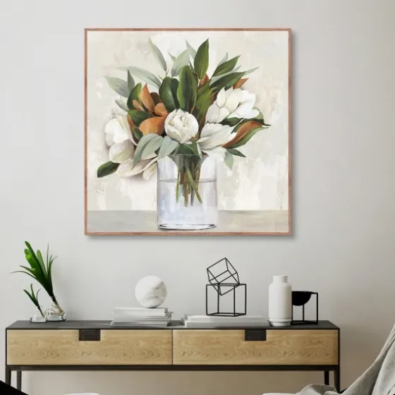 Magnolia Bouquet Framed Canvas Art Print-Kirkland's Home Outlet