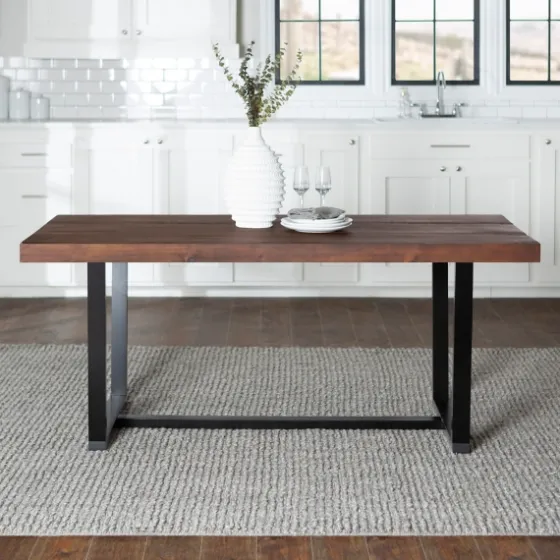 Mahogany Distressed Solid Wood Dining Table-Kirkland's Home Outlet