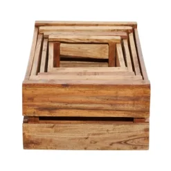 Mahogany Finish 4-Pc. Wooden Crates-Kirkland's Home Best Sale