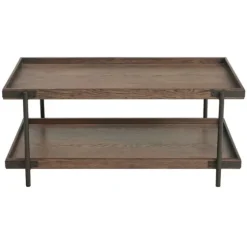Mahogany Oak Wood Tray Top Coffee Table-Kirkland's Home Hot