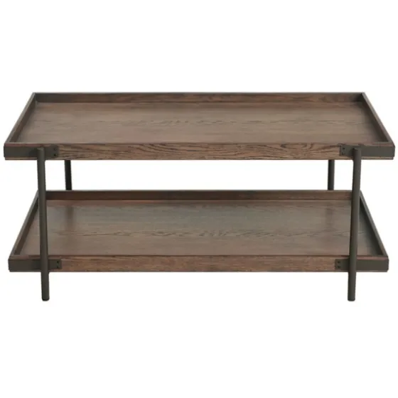 Mahogany Oak Wood Tray Top Coffee Table-Kirkland's Home Hot