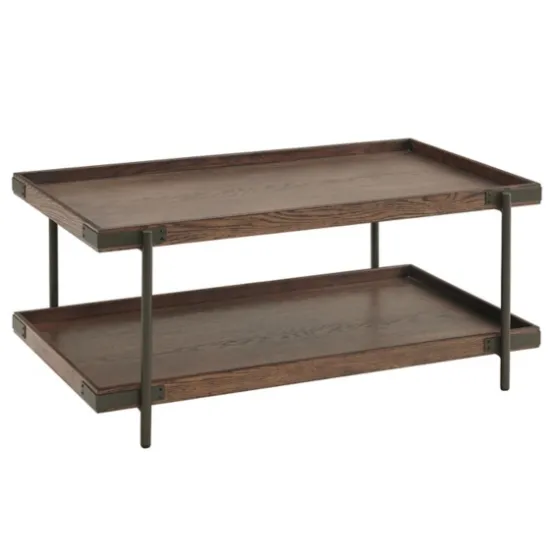 Mahogany Oak Wood Tray Top Coffee Table-Kirkland's Home Hot