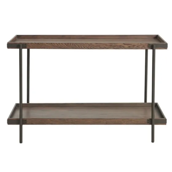 Mahogany Oak Wood Tray Top Console Table-Kirkland's Home Fashion