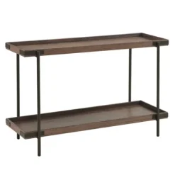 Mahogany Oak Wood Tray Top Console Table-Kirkland's Home Fashion