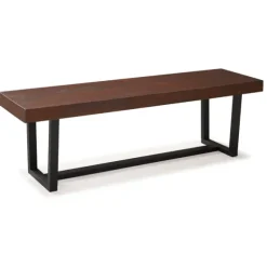 Mahogany Solid Pine Two-Tone Dining Bench-Kirkland's Home Clearance