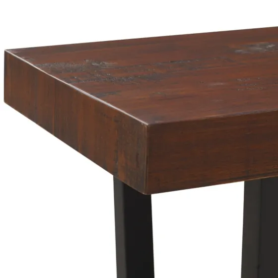 Mahogany Solid Pine Two-Tone Dining Bench-Kirkland's Home Clearance