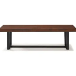 Mahogany Solid Pine Two-Tone Dining Bench-Kirkland's Home Clearance