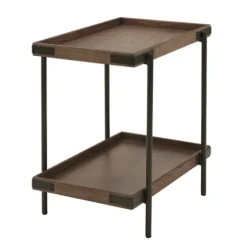Mahogany Tray Top And Shelf Wood Accent Table-Kirkland's Home Cheap