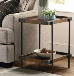 Mahogany Tray Top And Shelf Wood Accent Table-Kirkland's Home Cheap
