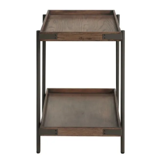 Mahogany Tray Top And Shelf Wood Accent Table-Kirkland's Home Cheap