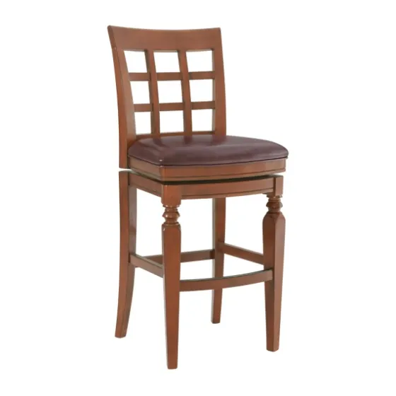 Mahogany Trellis Swivel Bar Stool-Kirkland's Home Online