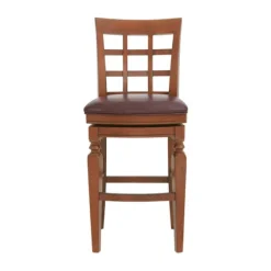 Mahogany Trellis Swivel Bar Stool-Kirkland's Home Online