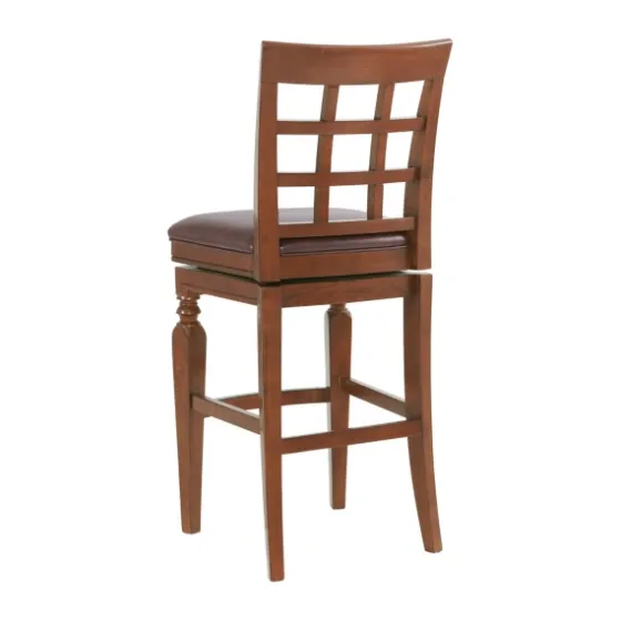 Mahogany Trellis Swivel Bar Stool-Kirkland's Home Online