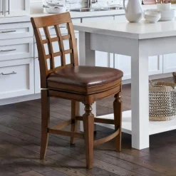 Mahogany Trellis Swivel Counter Stool-Kirkland's Home Cheap