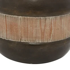 Mahogany Wood And Metal Jar With Lid, 11 In.-Kirkland's Home Best Sale