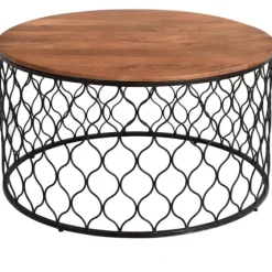 Mango Wood And Black Iron Coffee Table-Kirkland's Home Best