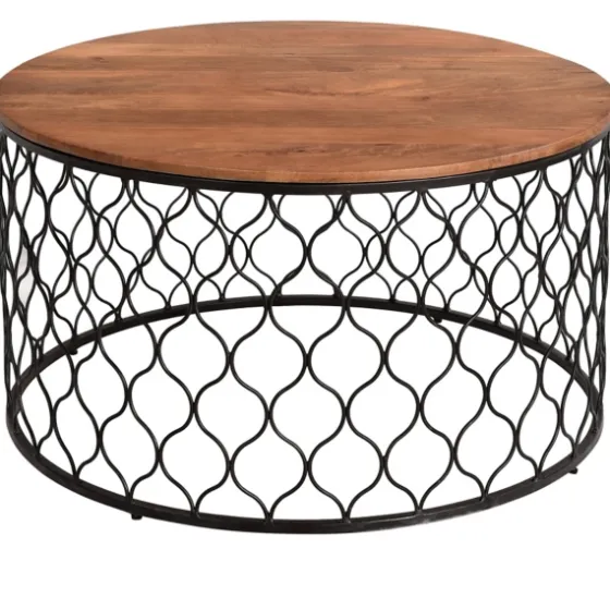 Mango Wood And Black Iron Coffee Table-Kirkland's Home Best
