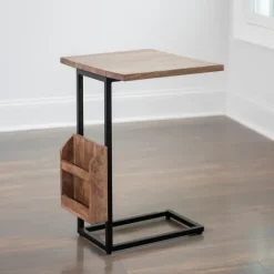 Mango Wood And Iron Extendable C-Table-Kirkland's Home Sale