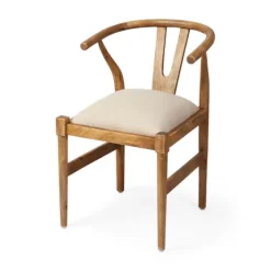 Mango Wood And Linen Wishbone Dining Chair-Kirkland's Home Best Sale