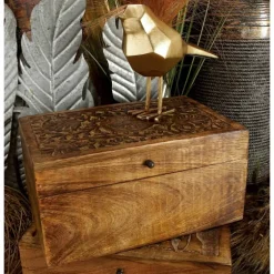 Mango Wood Carved Boxes, Set Of 3-Kirkland's Home Fashion