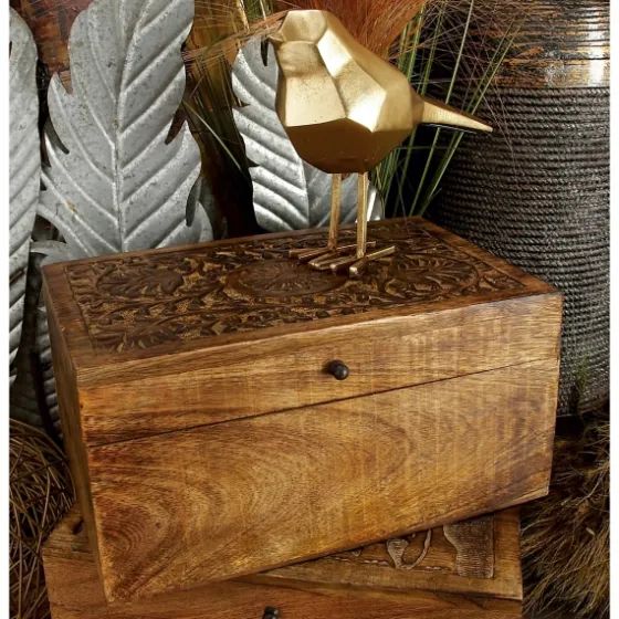 Mango Wood Carved Boxes, Set Of 3-Kirkland's Home Fashion