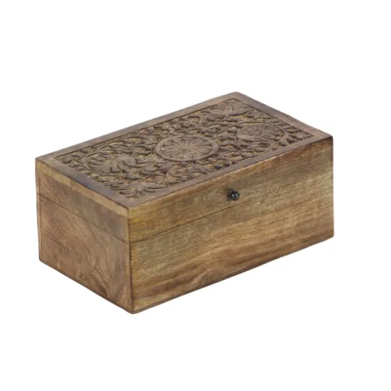 Mango Wood Carved Boxes, Set Of 3-Kirkland's Home Fashion