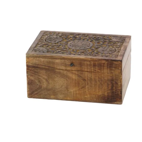 Mango Wood Carved Boxes, Set Of 3-Kirkland's Home Fashion