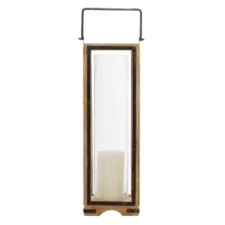 Mango Wood Frame Lantern, 31 In.-Kirkland's Home Best Sale
