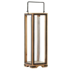 Mango Wood Frame Lantern, 31 In.-Kirkland's Home Best Sale