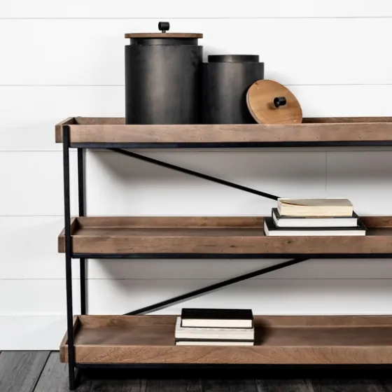 Mango Wood Metal Frame Console Table-Kirkland's Home Cheap